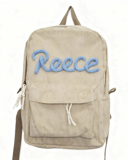 Personalisierter Rolltop Rucksack aus Cord