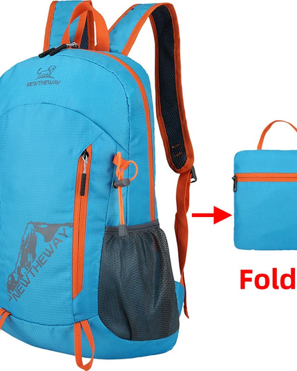 Rolltop Rucksack Blau Faltbar