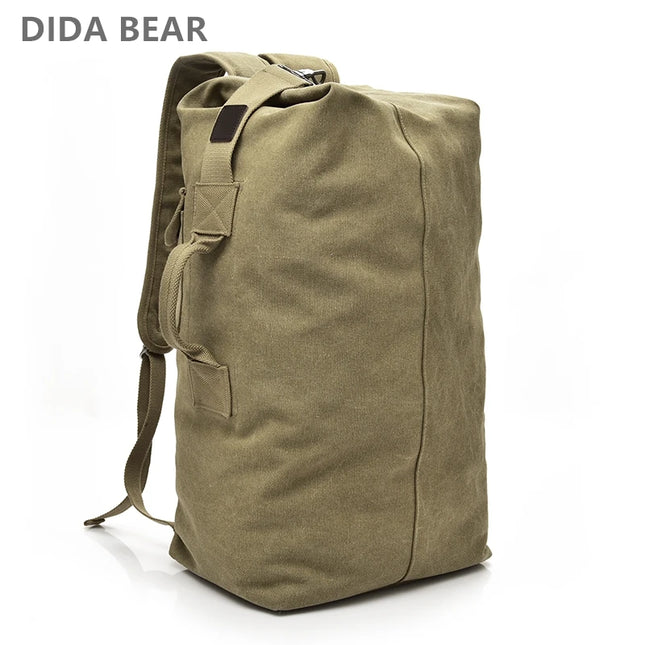 Rolltop Rucksack Herren Schwarz – City Canvas