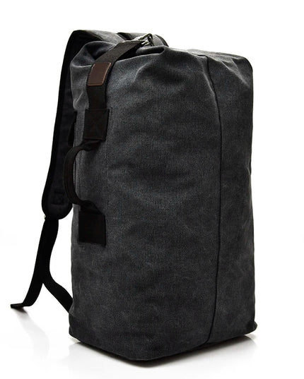 Rolltop Rucksack Herren Schwarz – City Canvas