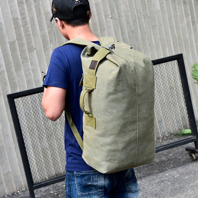 Dein lässiger Rolltop Rucksack Herren Canvas