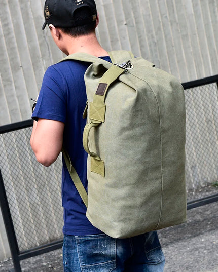 Rolltop Rucksack Herren Grün – Abenteuer