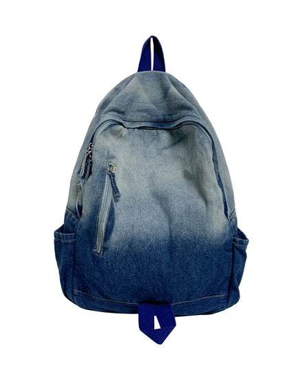 Rolltop Rucksack Blau - Denim Style