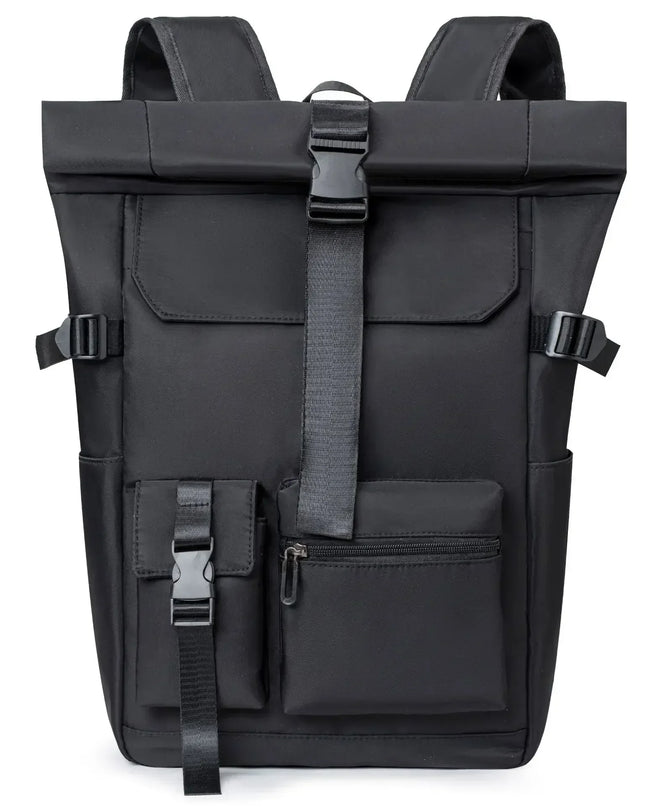 Rolltop Rucksack Wasserdicht Schwarz Urban