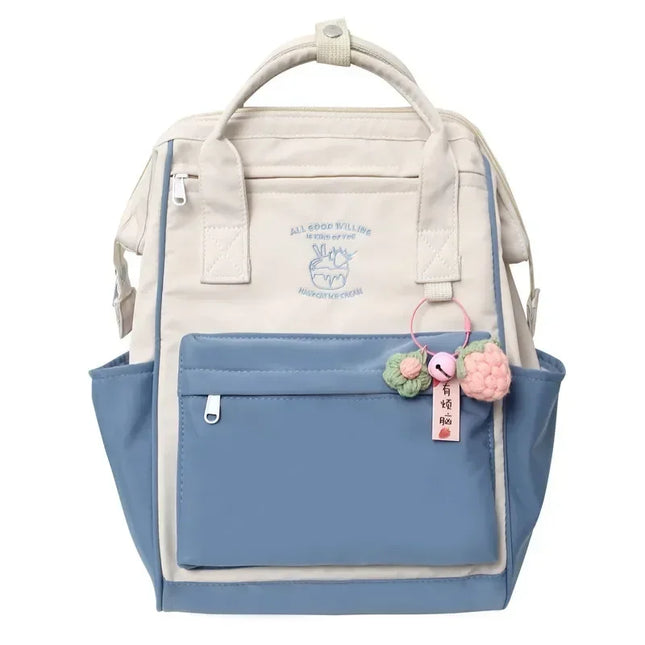 Rolltop Rucksack Wasserdicht Damen Blau