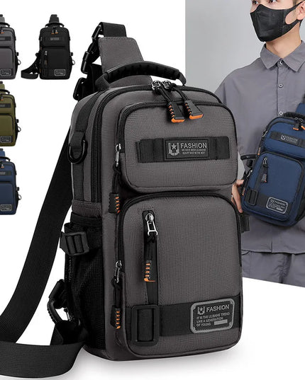 Rolltop Rucksack Herren Blau – Urban Flex