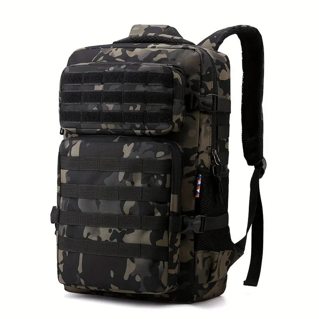 Rolltop Rucksack Herren Schwarz Taktisch