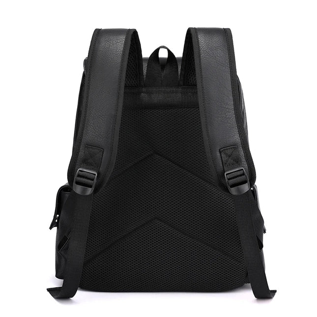 Rolltop Rucksack Herren Schwarz Elegant