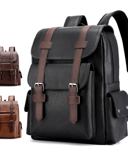 Rolltop Rucksack Herren Schwarz Elegant