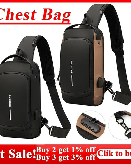 Kompakter Rolltop Rucksack Herren Sling Bag