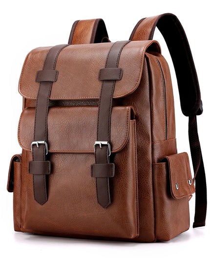 Rolltop Rucksack Herren Braun Lässig
