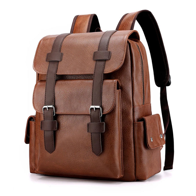 Rolltop Rucksack Herren Braun Lässig