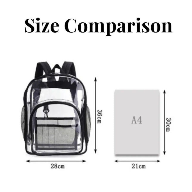 Transparenter Rolltop Rucksack Wasserdicht