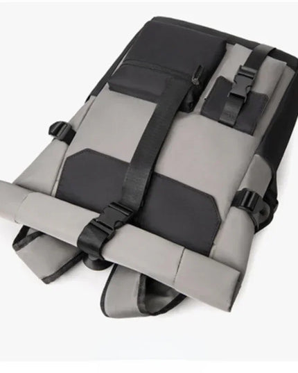 Rolltop Rucksack Wasserdicht Grau Stylisch