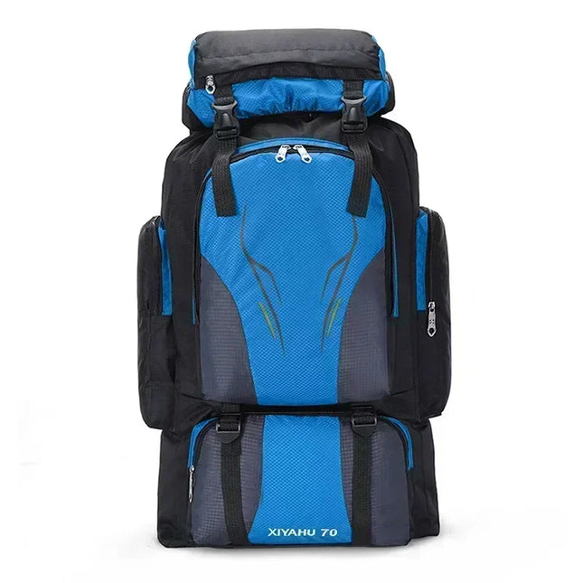 Rucksack mit Rolltop Blau – Dein