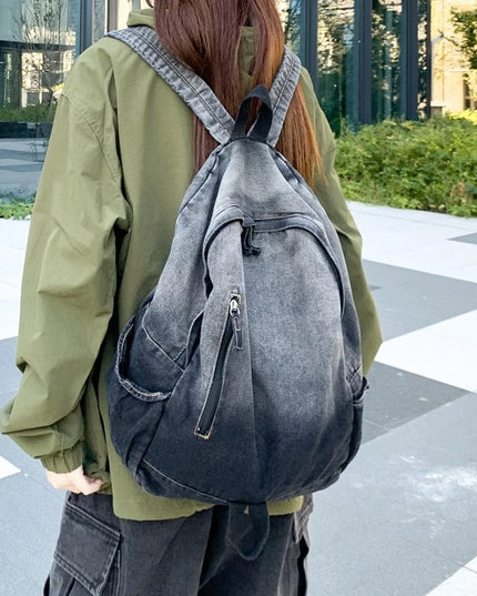 Dein Denim Rolltop Rucksack für jeden Tag