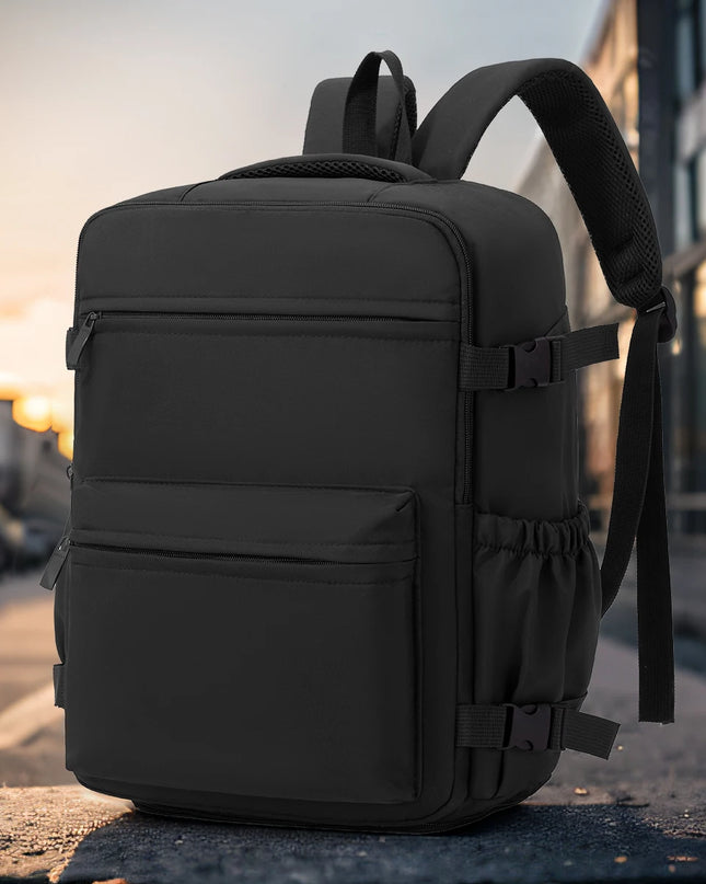 Rucksack mit Rolltop Schwarz – Dein Urban