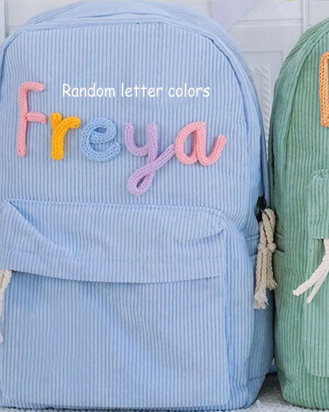 Rucksack mit Rolltop Blau – Personalisiert