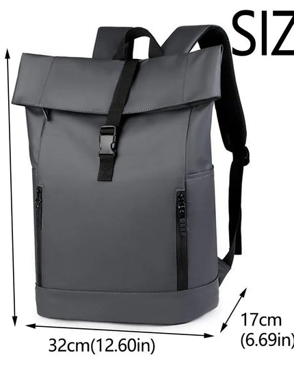 Rolltop Rucksack Wasserdicht Grau Modern
