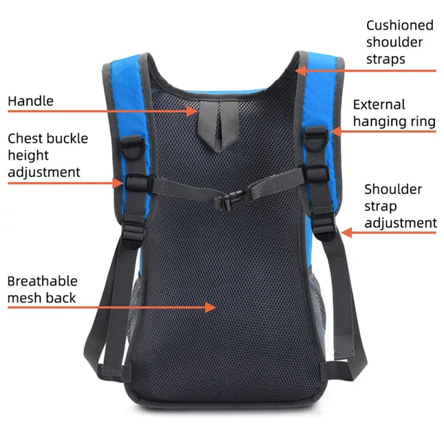 Rolltop Rucksack Wasserdicht Schwarz &