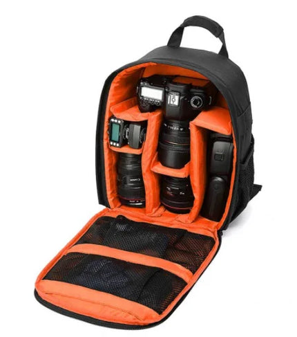 Rolltop Rucksack Wasserdicht Orange Kamera