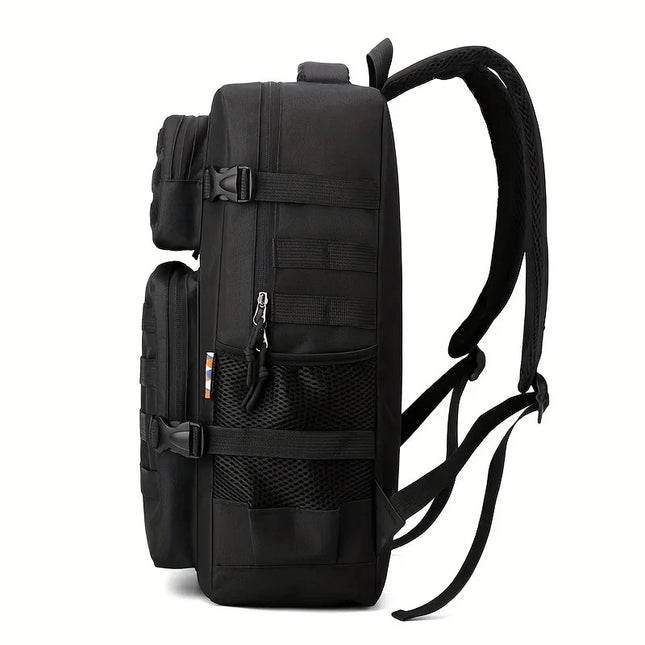 Rolltop Rucksack Herren Schwarz Taktisch