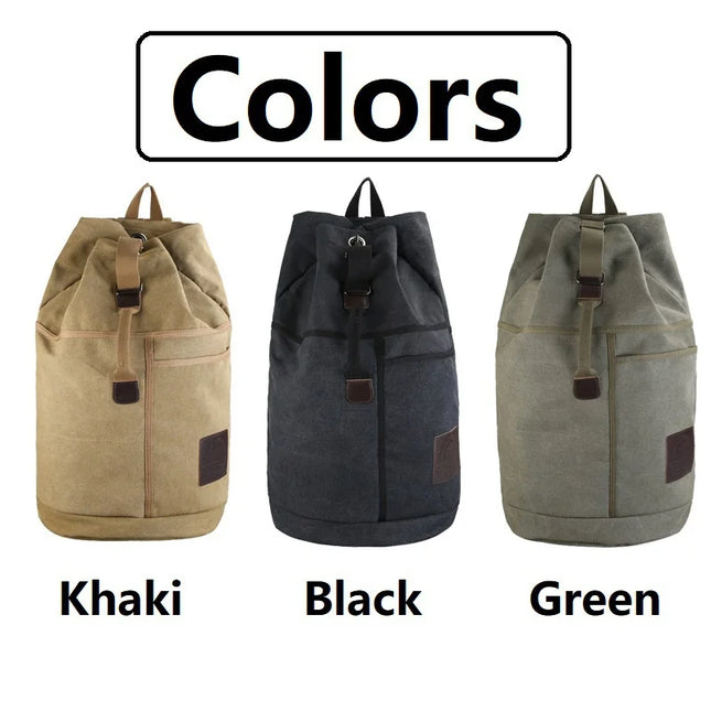 Rolltop Rucksack Herren Schwarz Robust