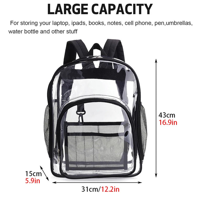 Transparenter Rolltop Rucksack Wasserdicht