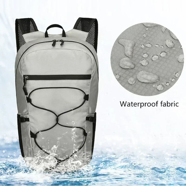 Rolltop Rucksack Wasserdicht Damen Grau