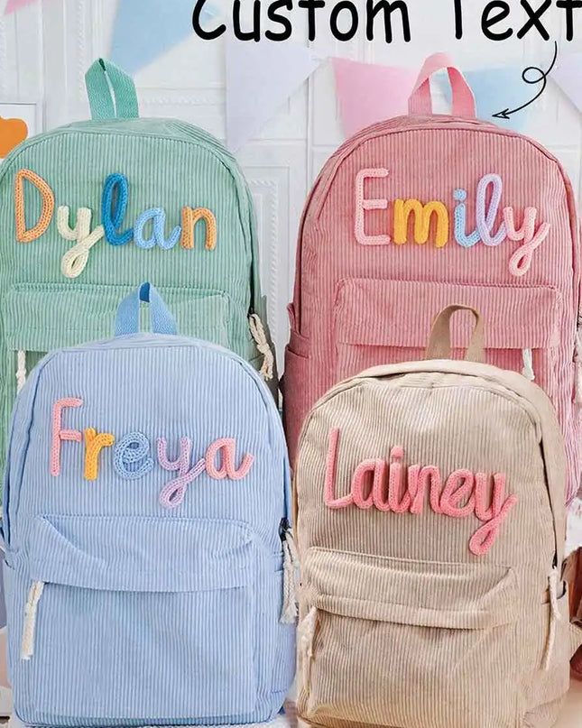 Personalisierter Rolltop Rucksack aus Cord