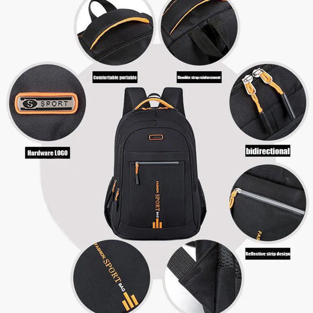 Rucksack mit Rolltop Schwarz – Dein urbaner