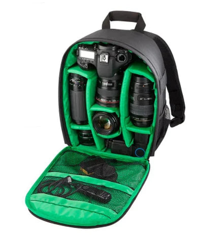 Rolltop Rucksack Wasserdicht Grün Kamera