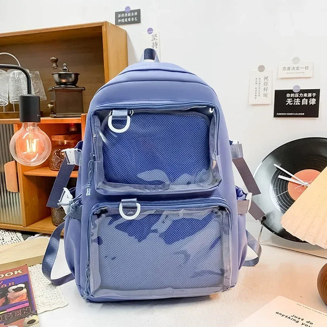 Dein blauer Rolltop Rucksack Damen