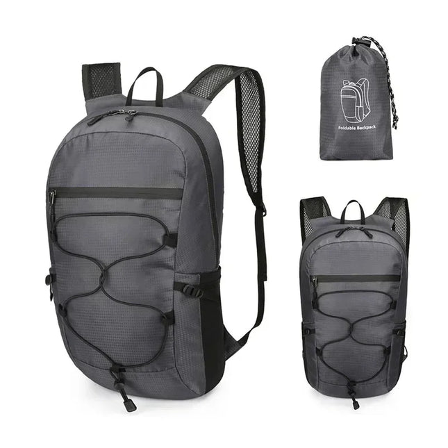 Rolltop Rucksack Wasserdicht Damen Grau