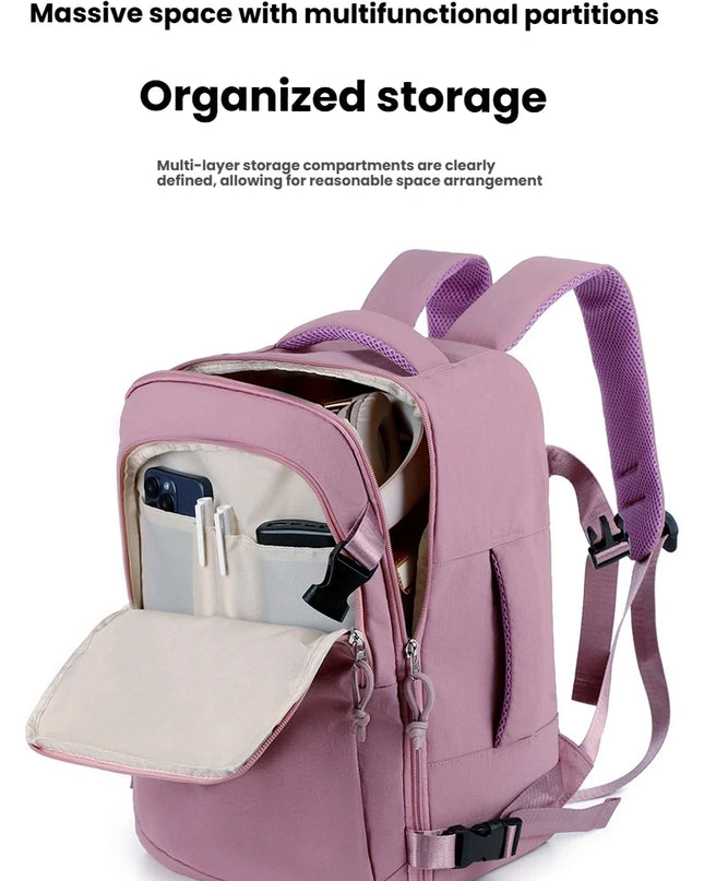 Rolltop Rucksack Wasserdicht Damen Pink –