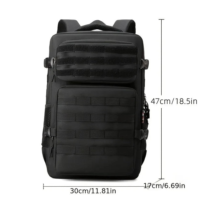Rolltop Rucksack Herren Schwarz Taktisch