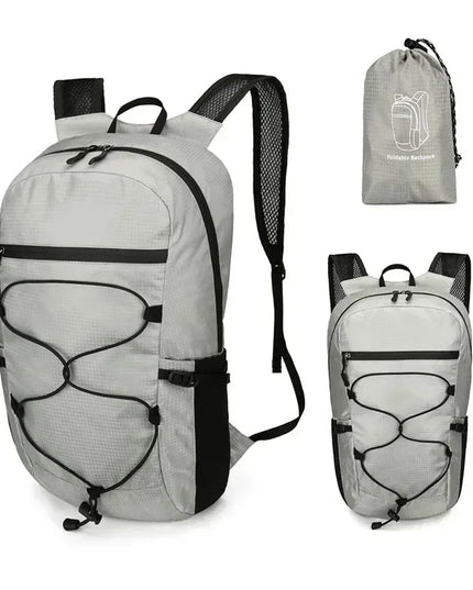 Rolltop Rucksack Wasserdicht Damen Grau