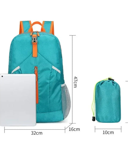 Rolltop Rucksack Wasserdicht Blau Sportlich