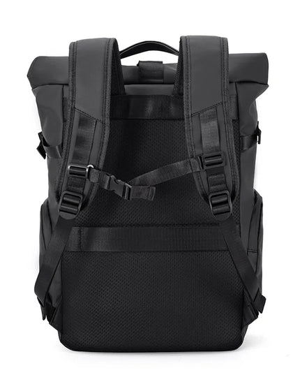 Rolltop Rucksack Herren Schwarz Faltbar