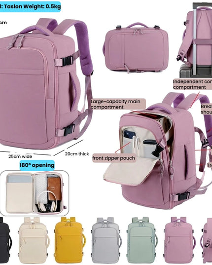 Rolltop Rucksack Wasserdicht Damen Grau