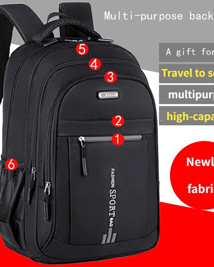 Rucksack mit Rolltop Schwarz – Dein