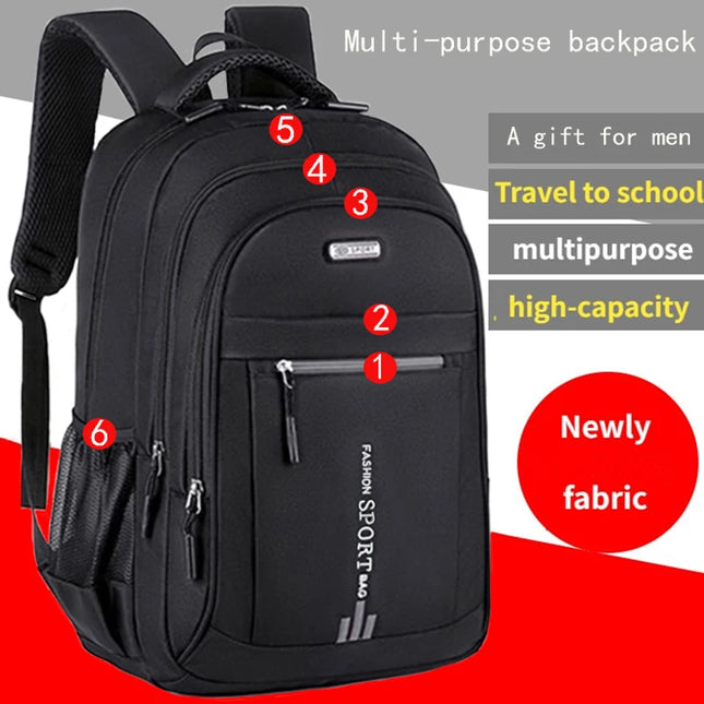 Rucksack mit Rolltop Schwarz – Dein