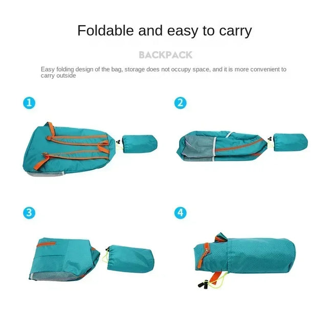 Faltbarer Rolltop Rucksack Wasserdicht 25L