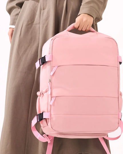 Rucksack mit Rolltop Pink – Dein