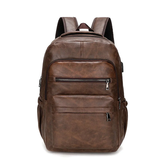 Rolltop Rucksack Herren Schwarz mit USB