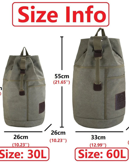 Rolltop Rucksack Herren Schwarz Robust