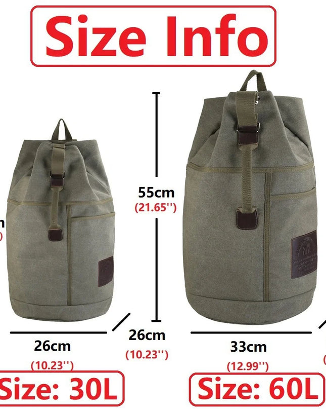 Rolltop Rucksack Herren Schwarz Robust