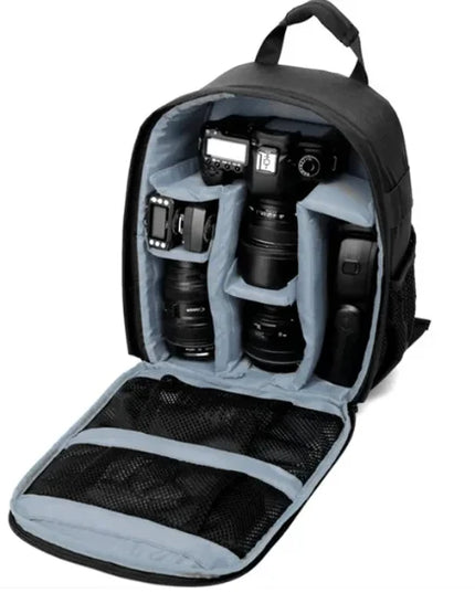 Rolltop Rucksack Wasserdicht Grau Kamera