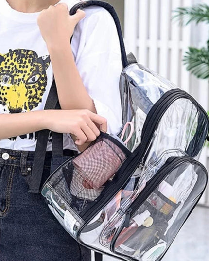 Transparenter Rolltop Rucksack Wasserdicht