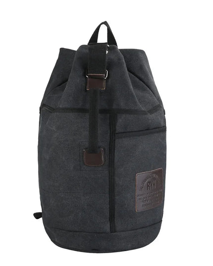Rolltop Rucksack Herren Schwarz Robust